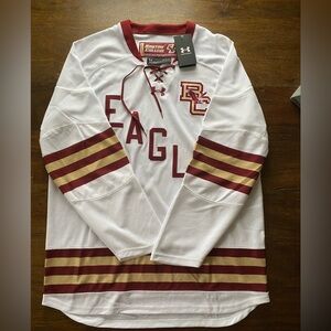 Under Armour White and Maroon Men's Shirt